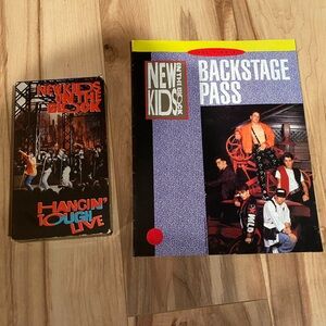 New Kids on the Block Backstage Pass Vol. 1 No. 3 and Hangin' Tough Live VHS Set